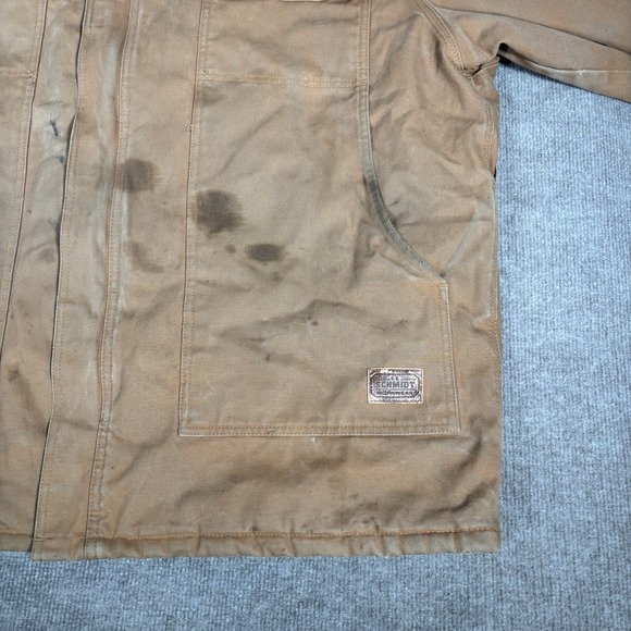 CE Schmidt Jacket Mens 2XLT‎ Brown Duck Canvas Barn Chore Distressed Workwear - Picture 4 of 16